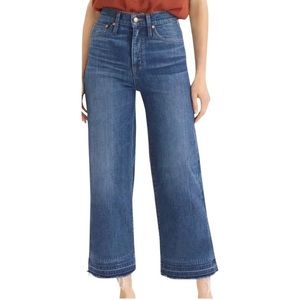 J Crew Point Sur High Rise Wide Leg Crop jean 28